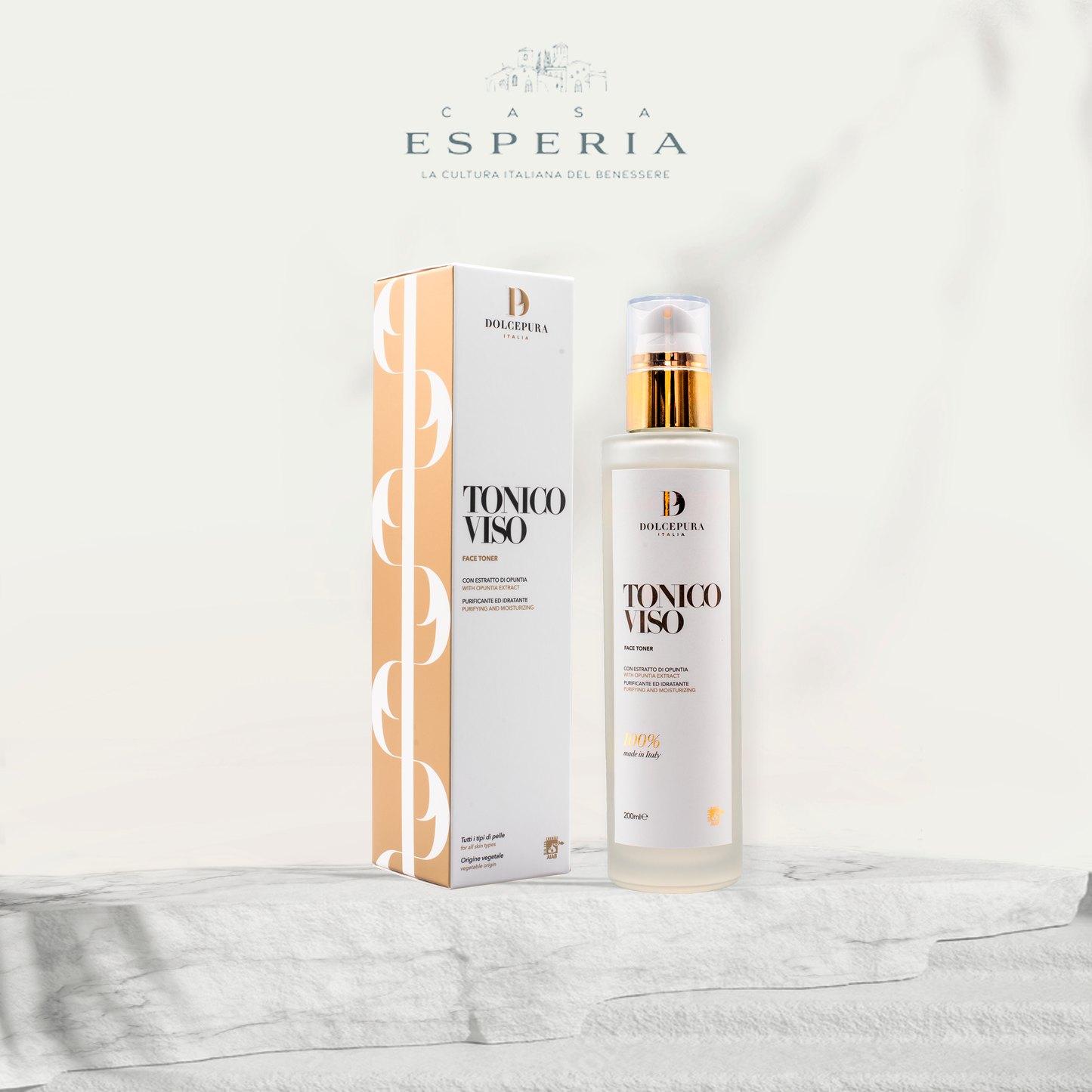 Tónico FACE "LIGHT" para el cuidado de la piel Pure sweet: limpieza e hidratación con extracto de opuntia y licopeno. Orgánica y herbal.